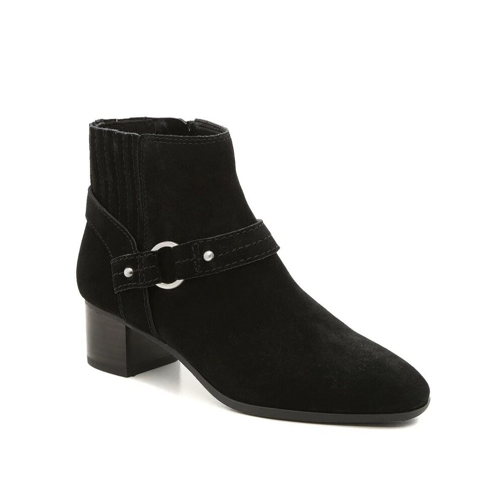 ESSEX LANE Jacey Women's Size 10 / 42 BLACK Suede LEATHER Ankle Boots Shoes